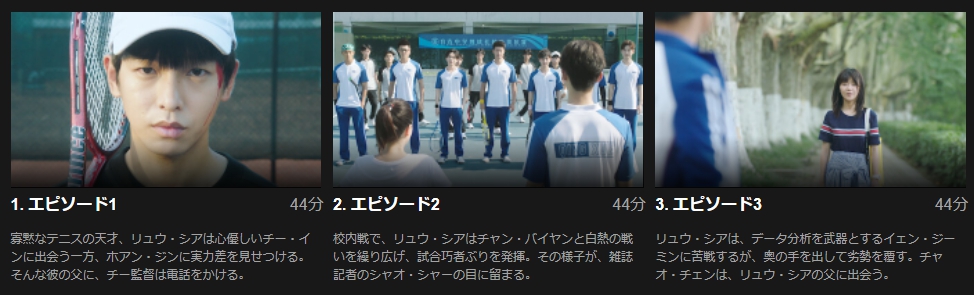 テニスの王子様 ～奮闘せよ、少年!～　Netflix　話数